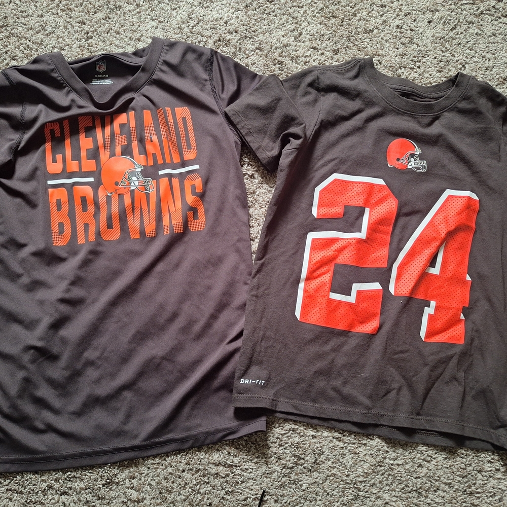 Cleveland Browns Kids T-Shirt Set - Black and Orange